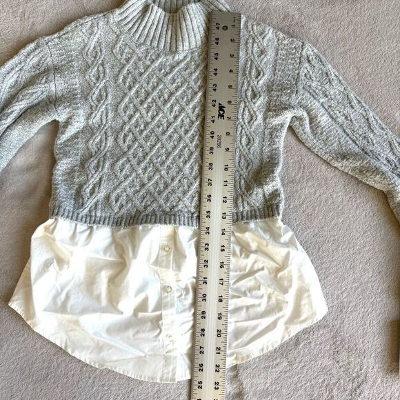 NWOT Maeve by Anthropologie Cable Knit Layered Sweater - Picture 5 of 13